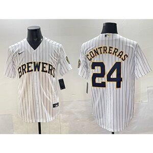 Mens Youths William Contreras White Stitched Jersey